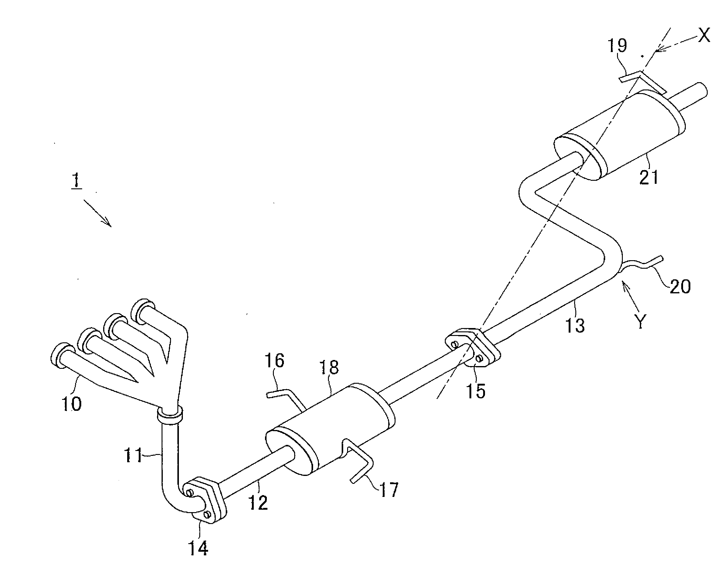 Exhaust pipe structure