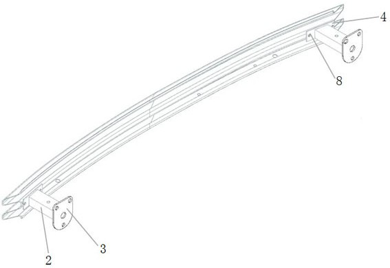 Automobile composite pedestrian protection beam