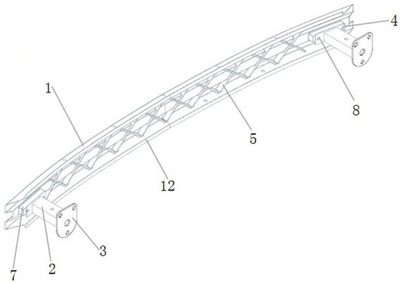 Automobile composite pedestrian protection beam