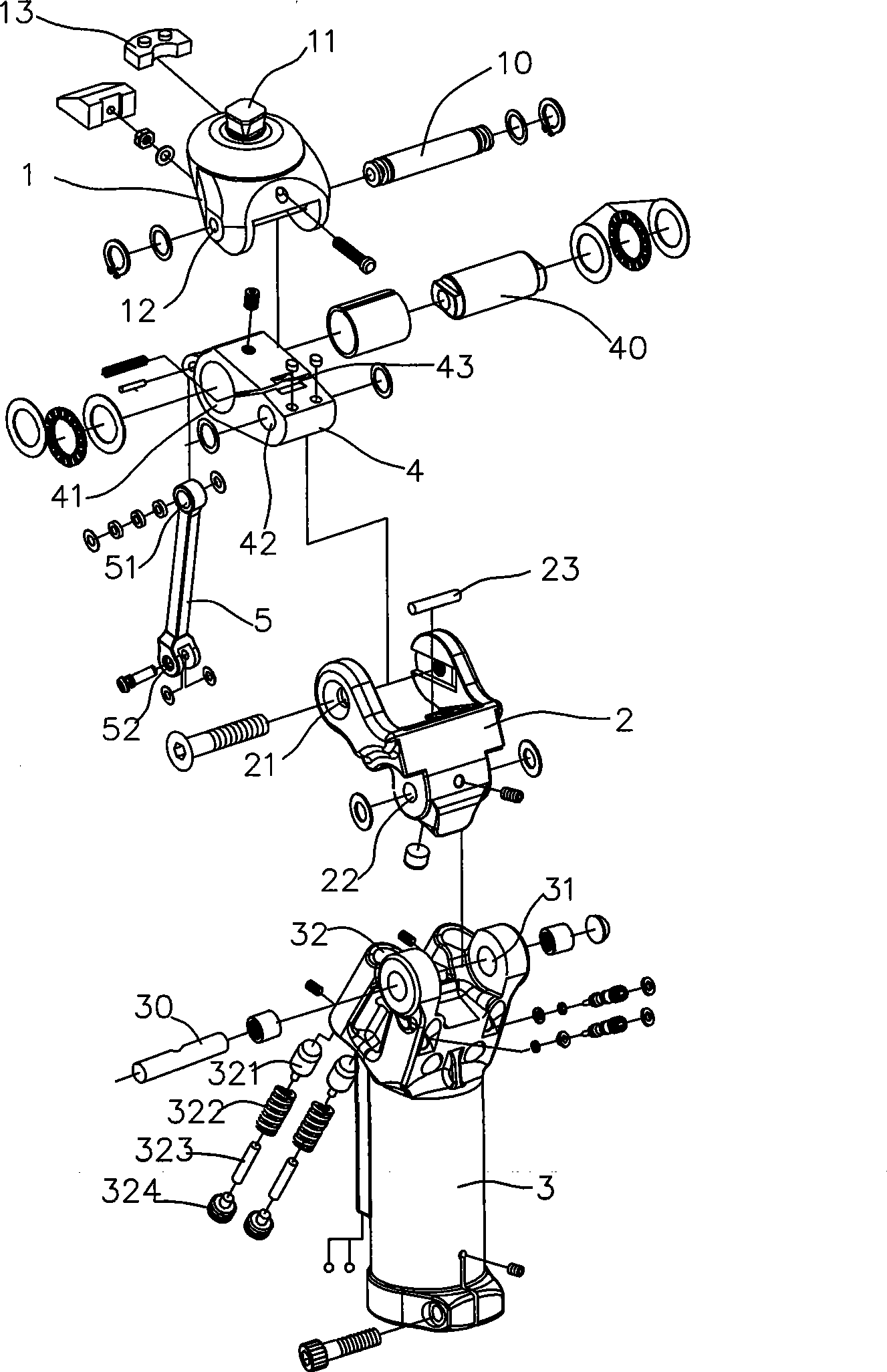 Impact resistant knee joint structure