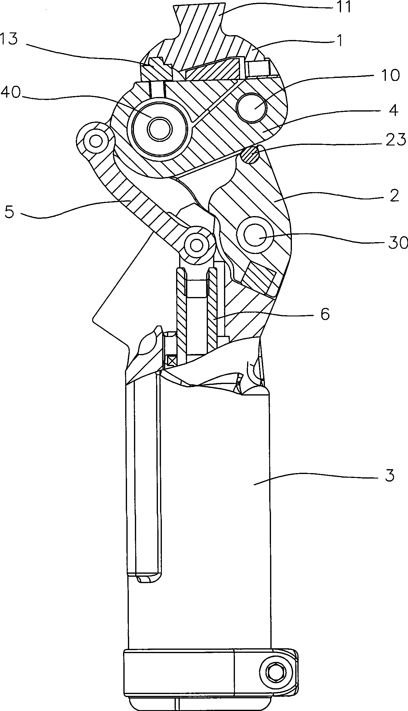 Impact resistant knee joint structure