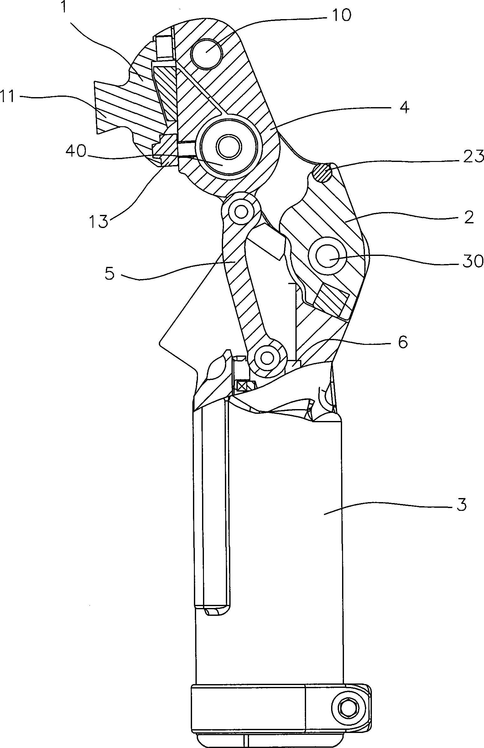 Impact resistant knee joint structure