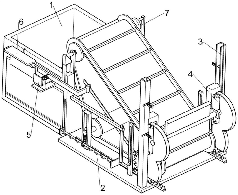 A portable unloading mining machine suitable for ore piles of different heights