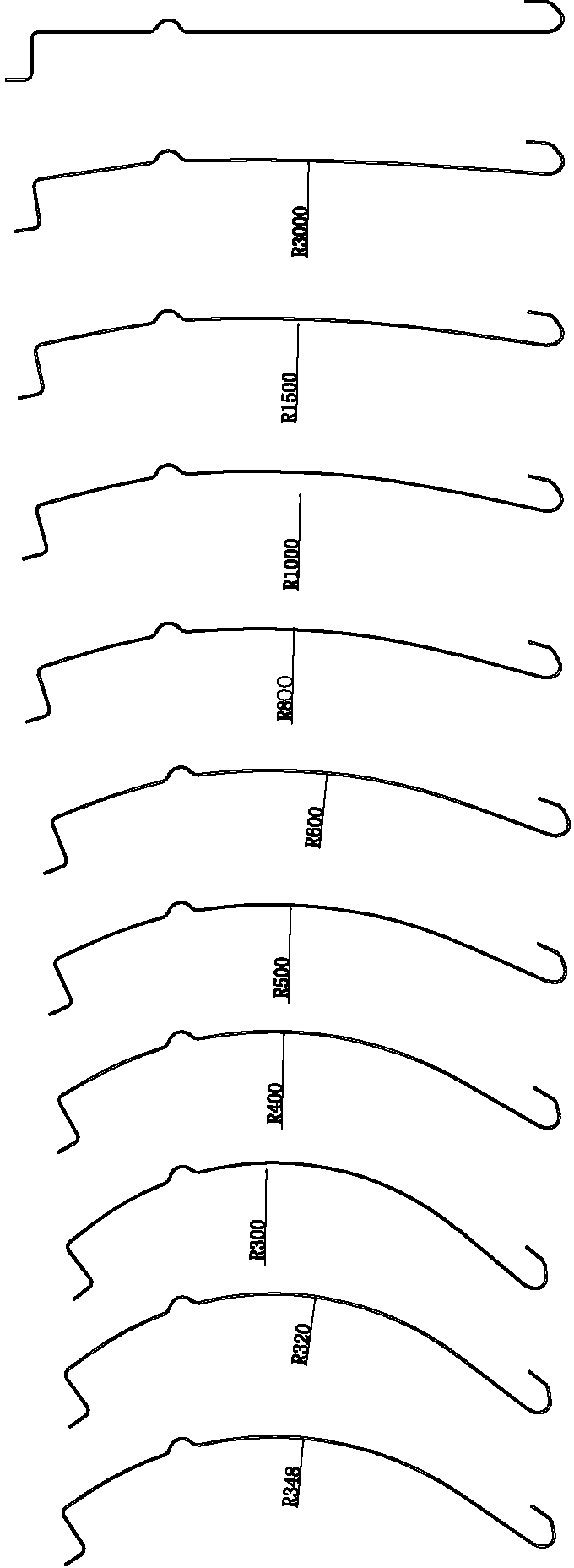 Continuous cold roll forming method for stainless steel vehicle roof boundary beam