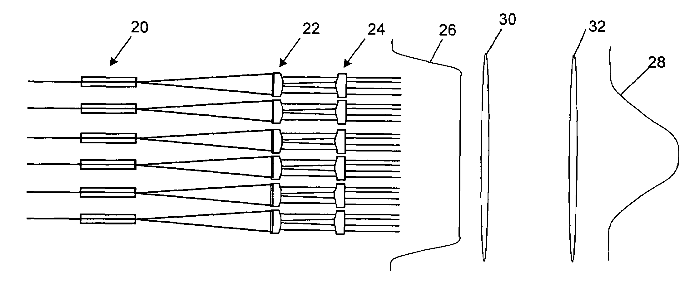 Method and apparatus for optimizing the target intensity distribution transmitted from a fiber coupled array