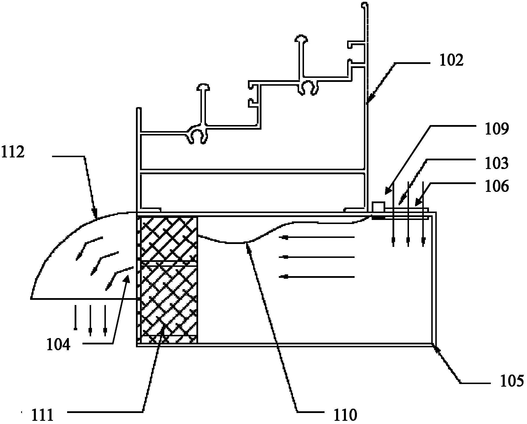 Ventilation section bar