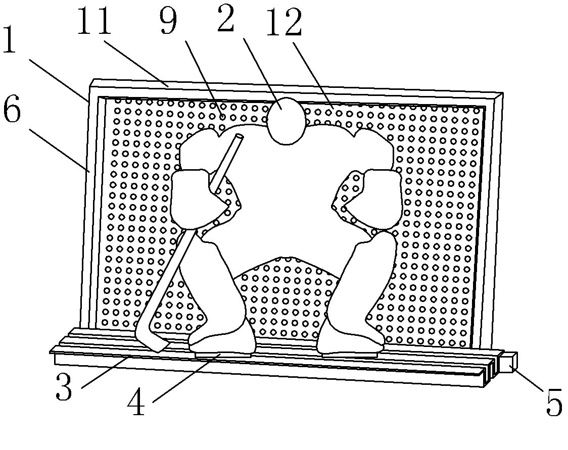 Contact-type ice hockey shooting training device based on gravity sensor