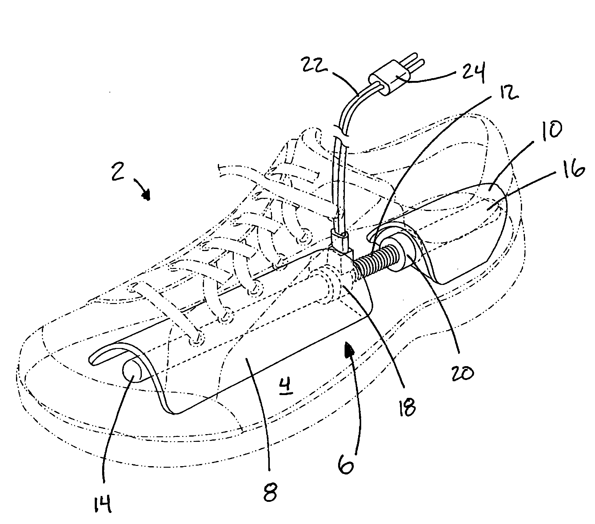 Apparatus and method of disinfecting footwear