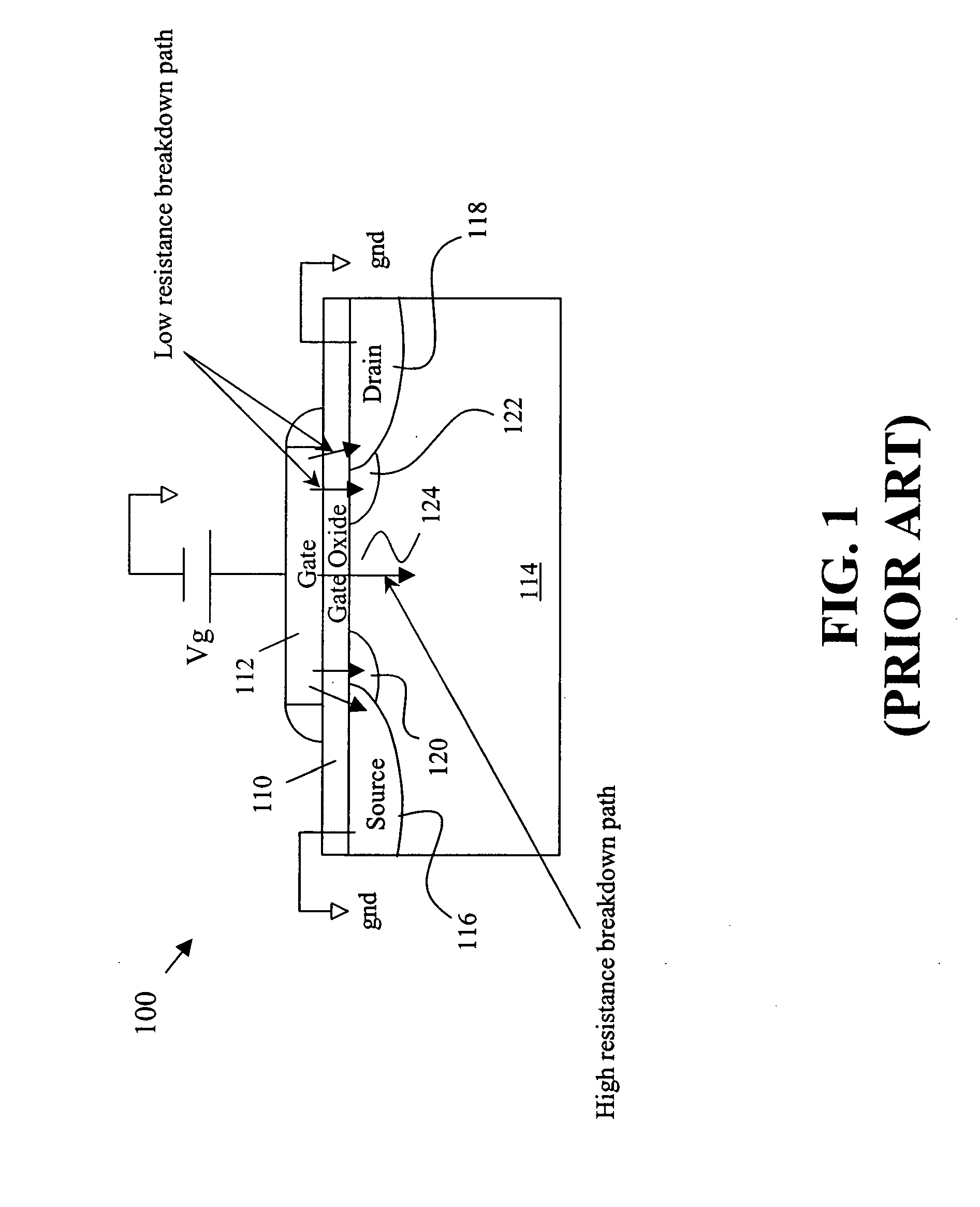 Recessed gate dielectric antifuse