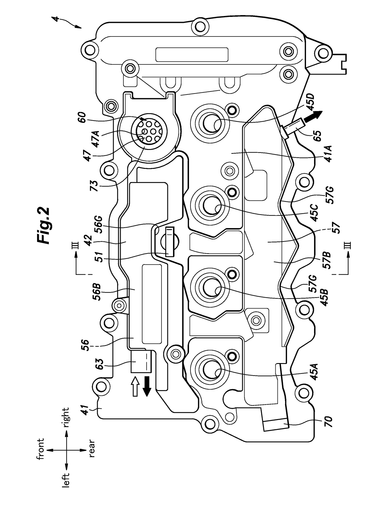 Oil separation device for internal combustion engine