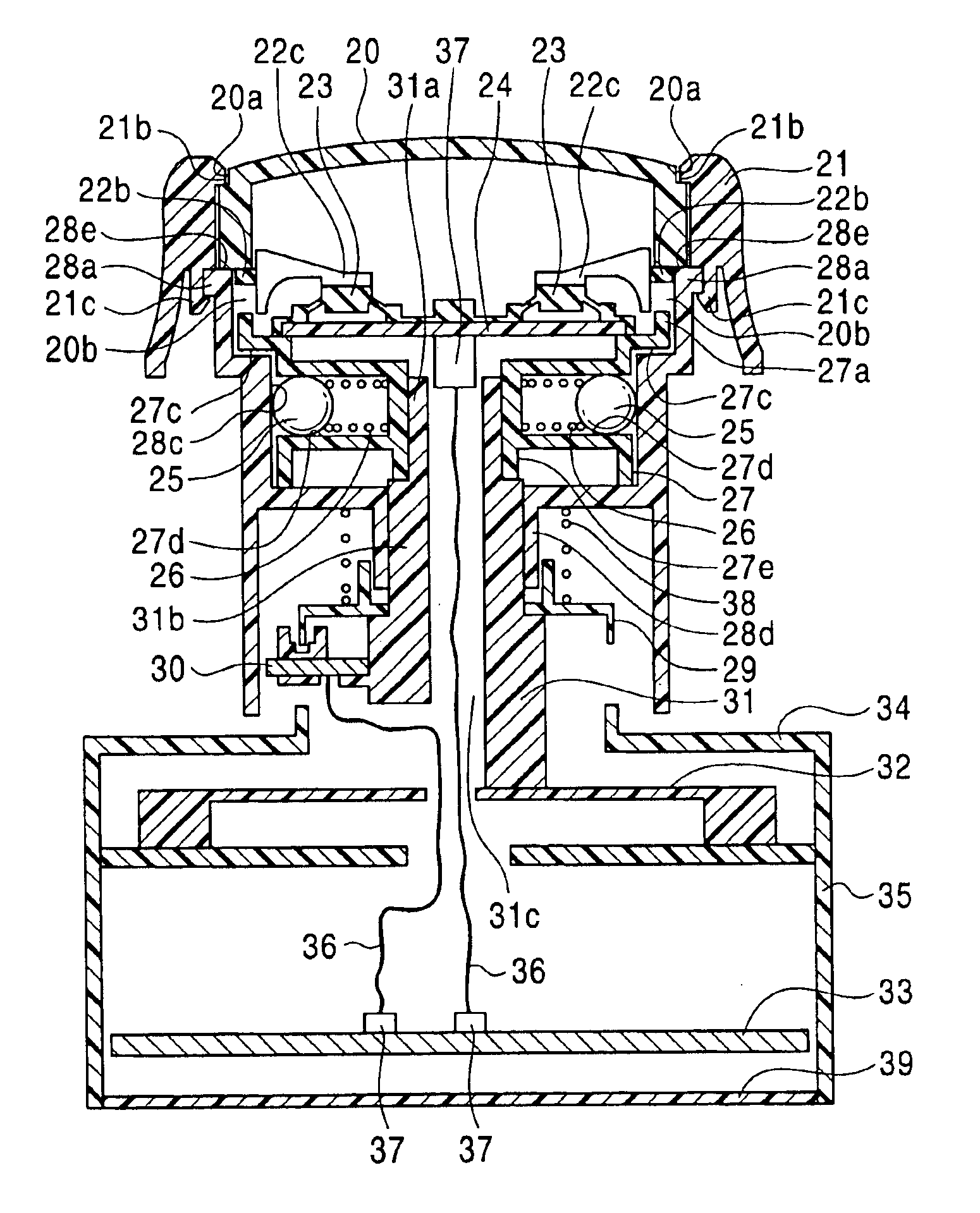 Rotary push switch device