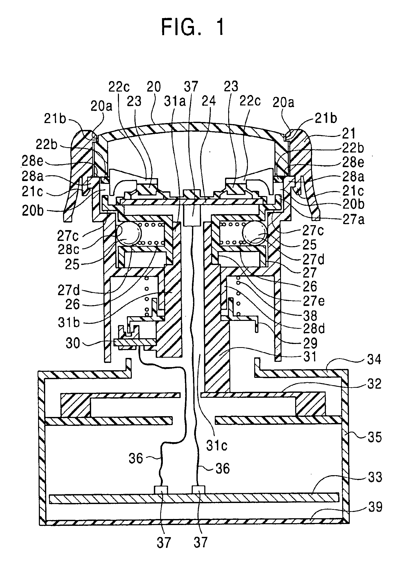 Rotary push switch device