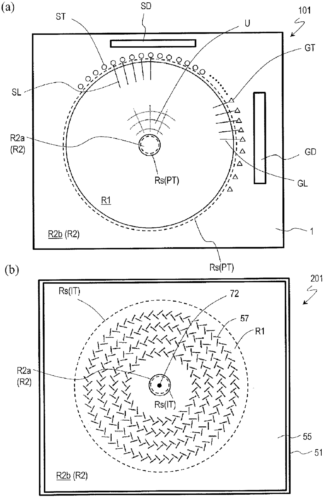 Scanned antenna and method for manufacturing same