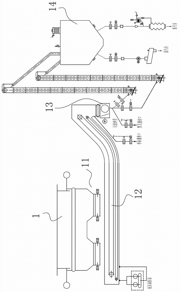 Air-water combined cooling dry slagging method and system of pulverized coal boiler