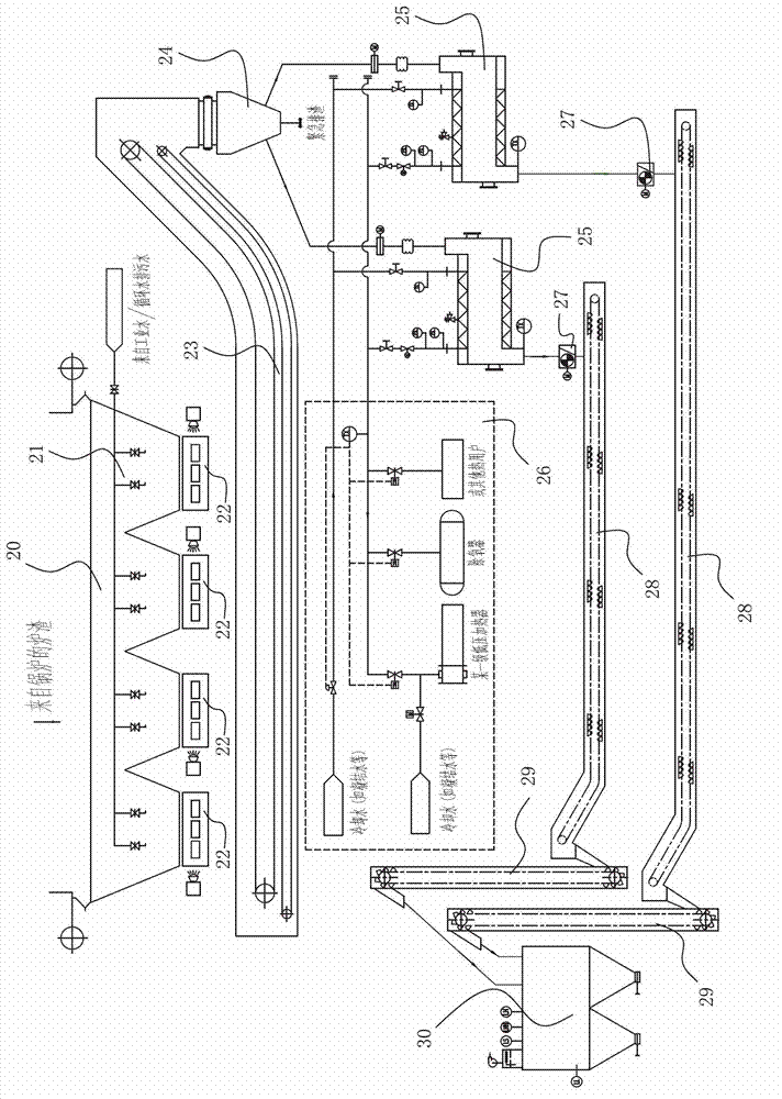 Air-water combined cooling dry slagging method and system of pulverized coal boiler