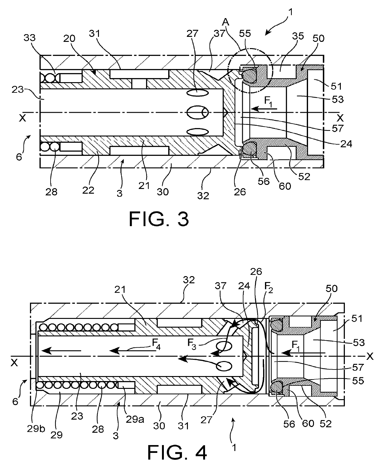 Housing of a gasket for a turbomachine injector