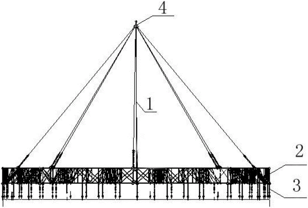 System for hoisting steel lining module of nuclear power station