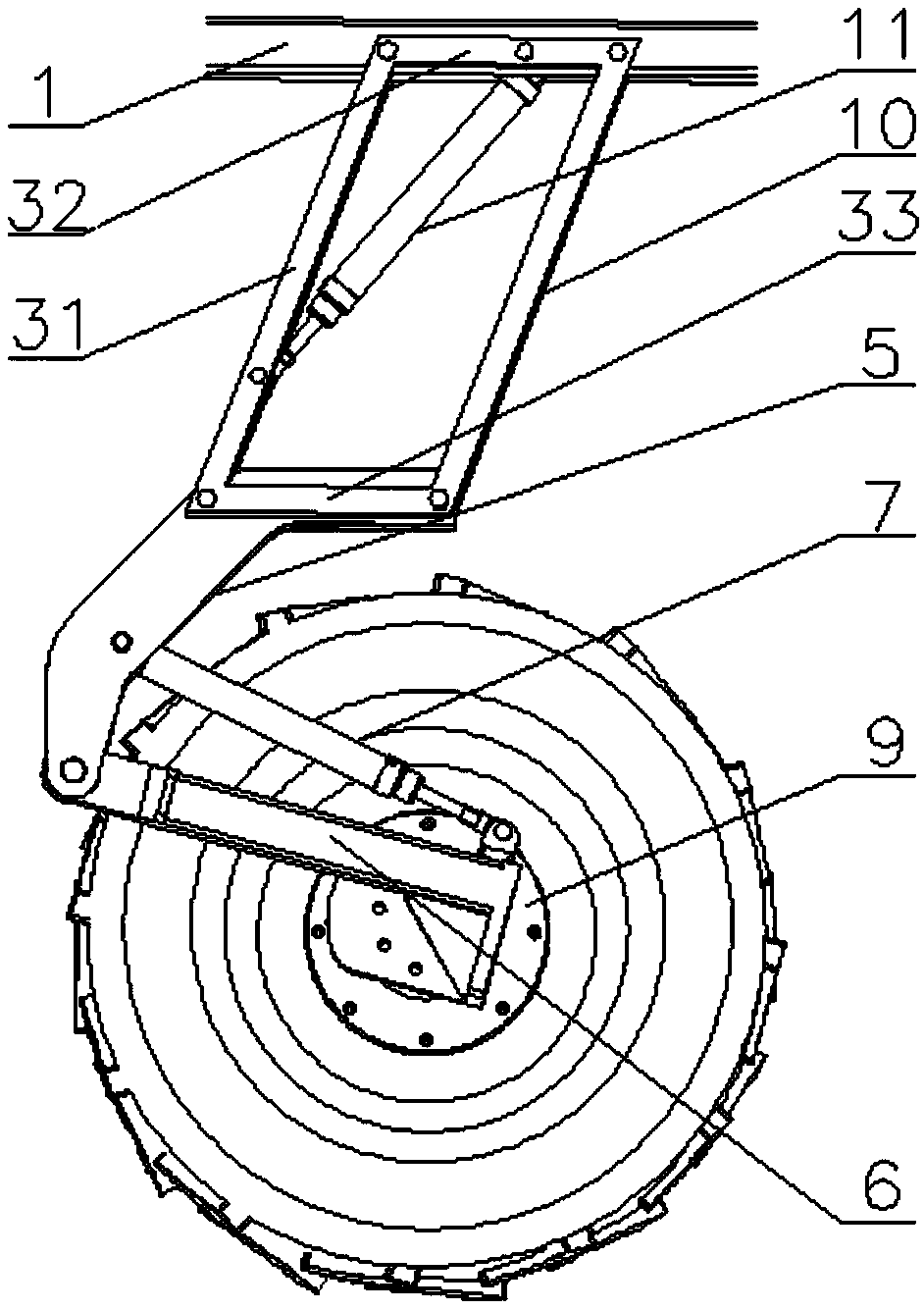 A high ground clearance self-propelled chassis with adjustable wheelbase and height and its steering mechanism