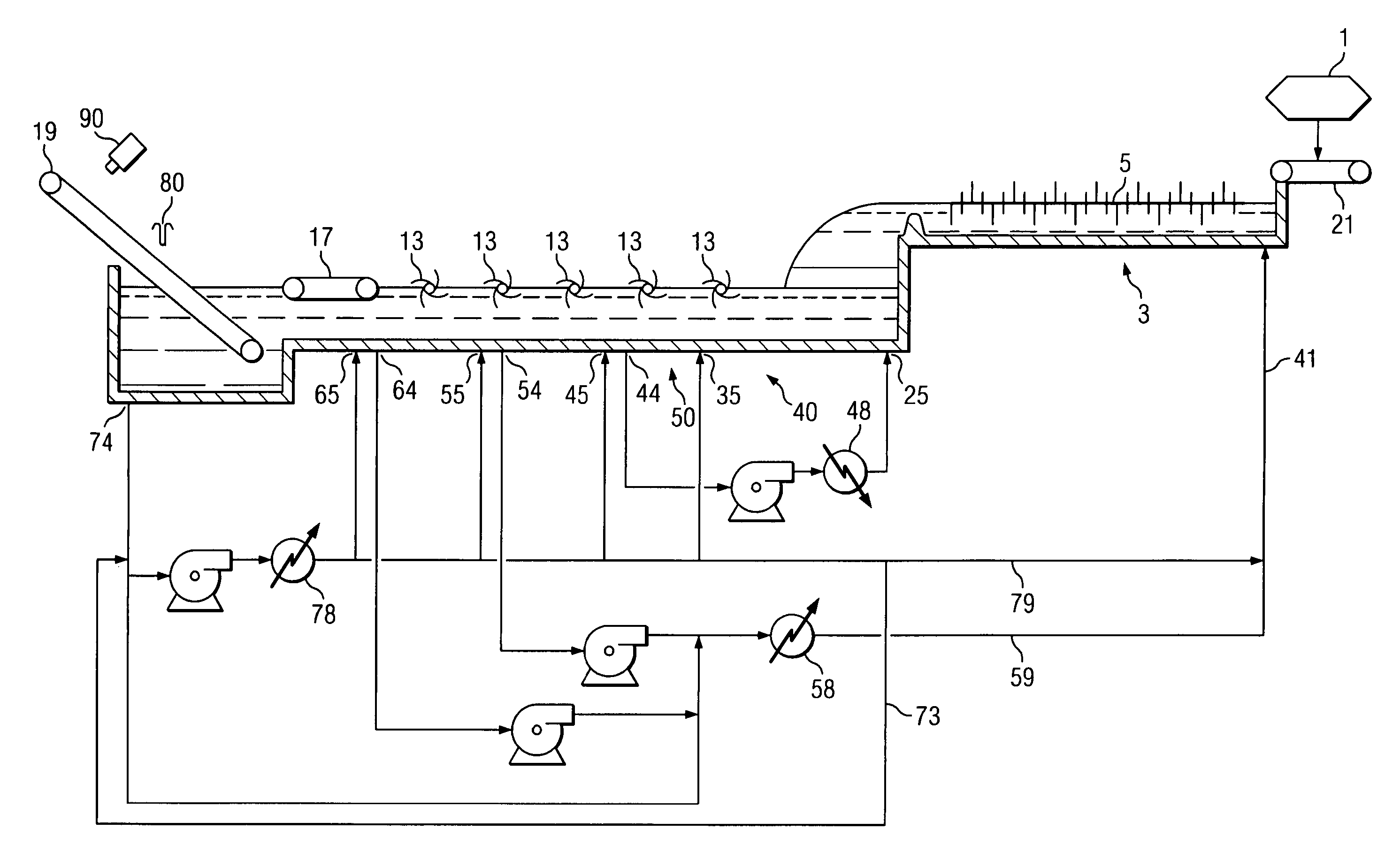 Method for continuously making kettle style potato chips