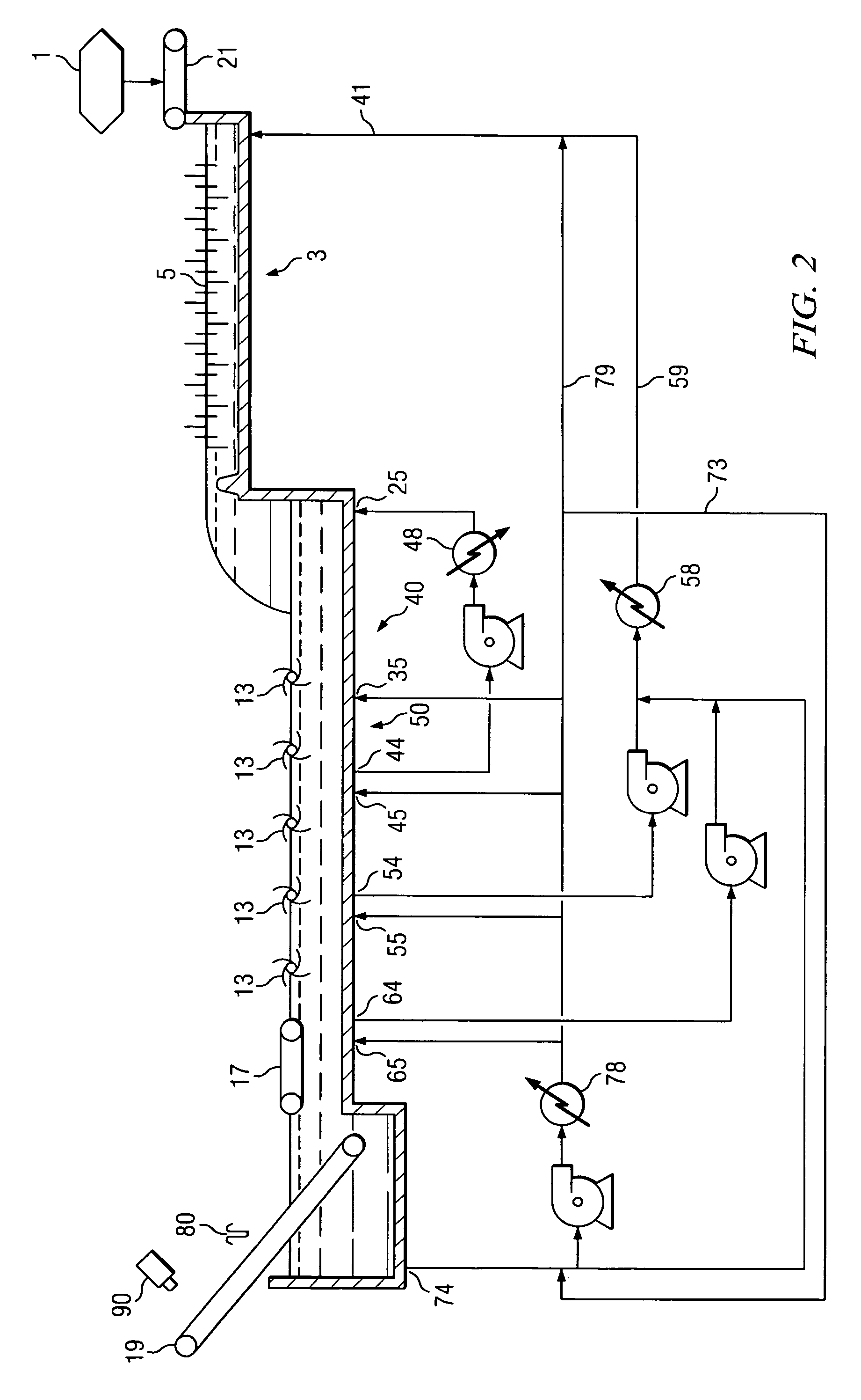 Method for continuously making kettle style potato chips