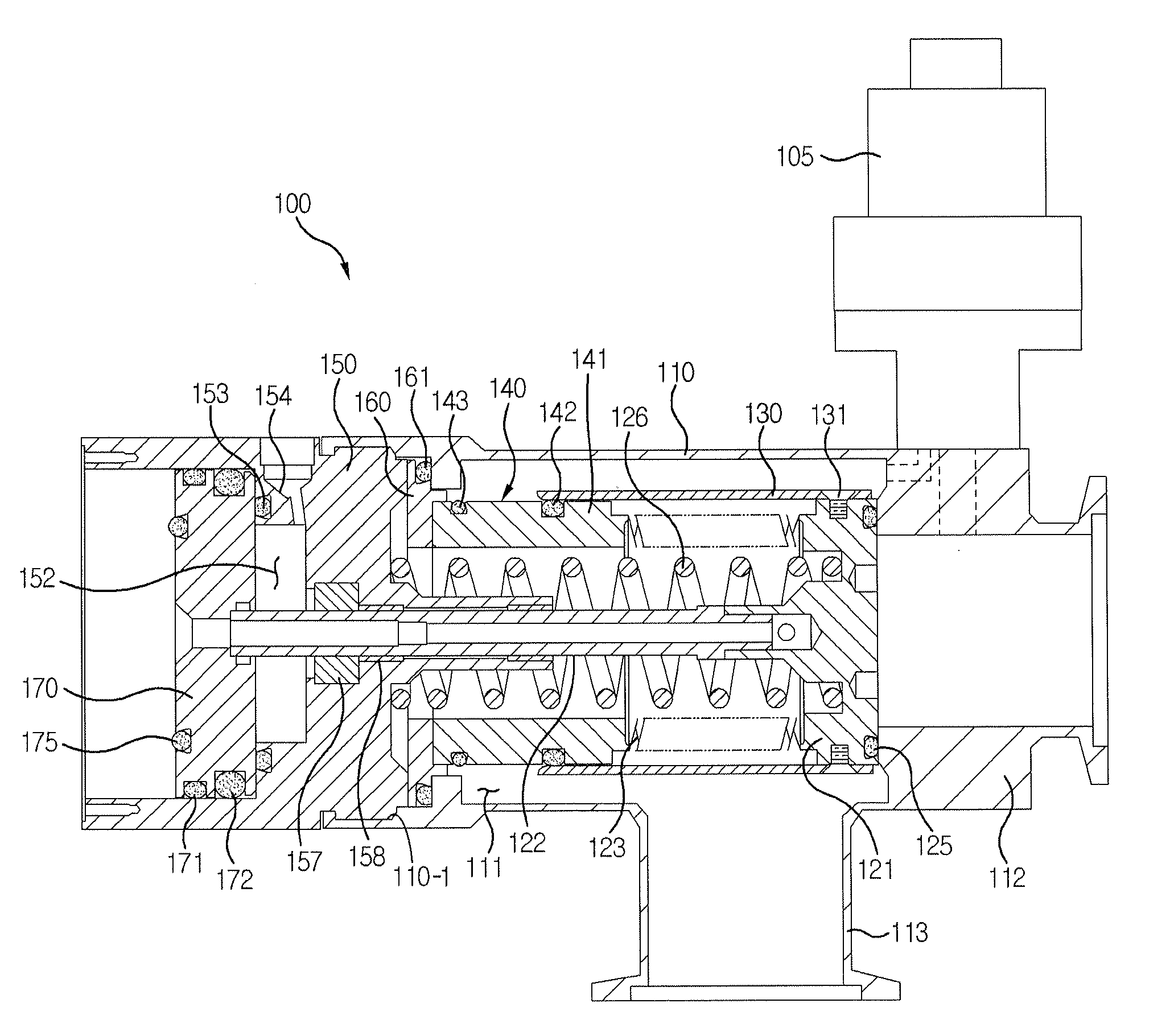 Valve for vacuum process