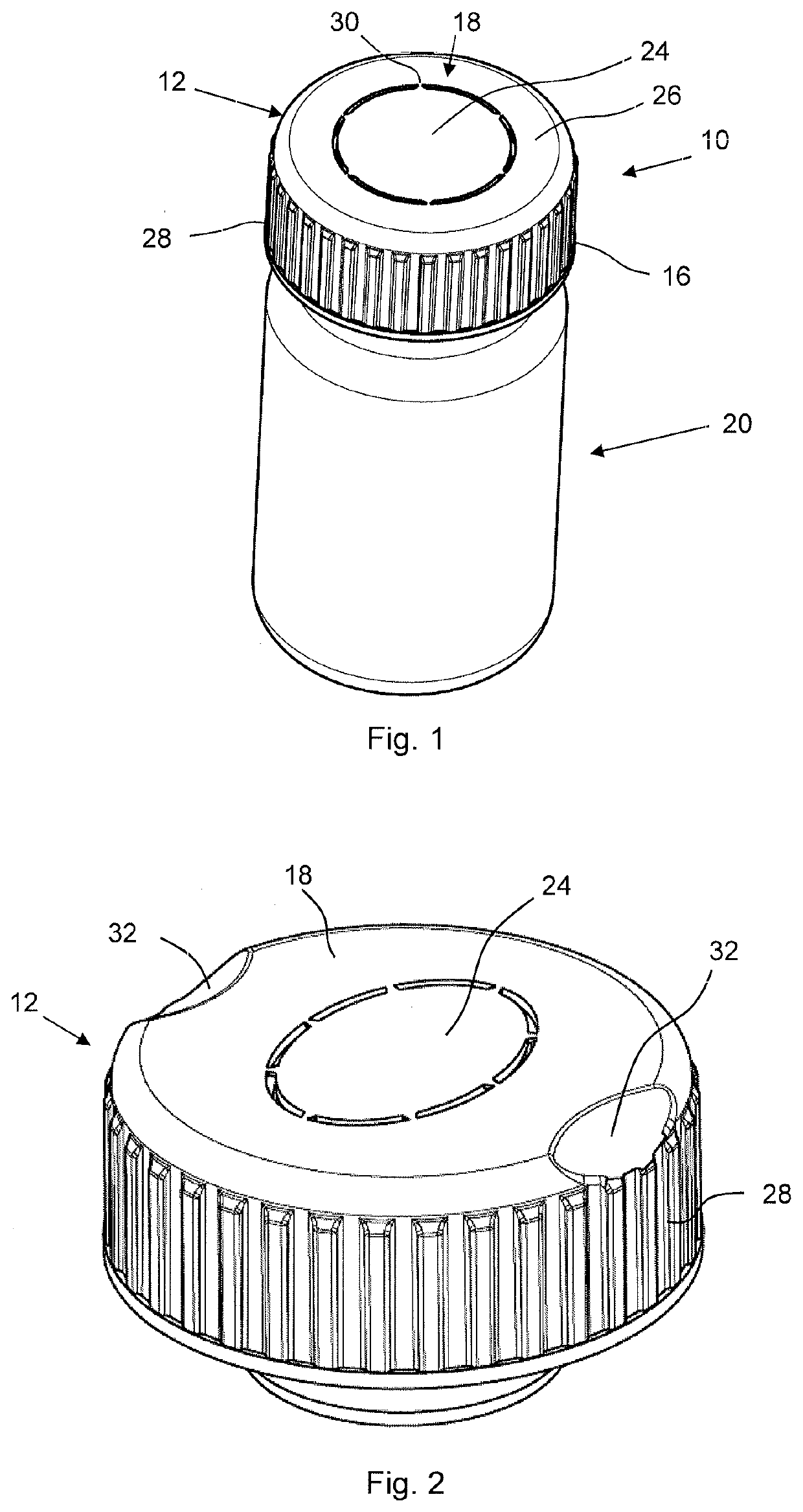 Tamper-evident closure, container with such closure and its use