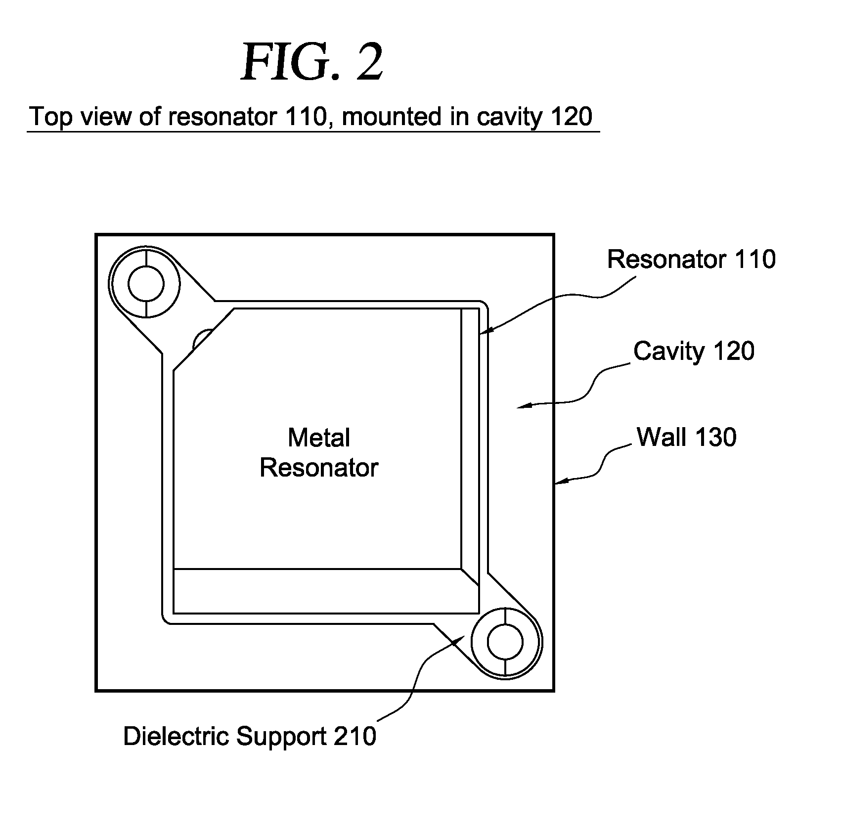 Triple-mode cavity filter having a metallic resonator