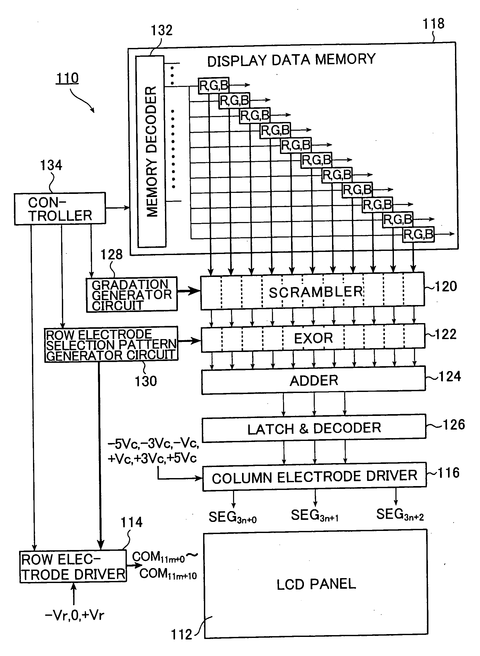 Method and apparatus for driving passive matrix liquid crystal