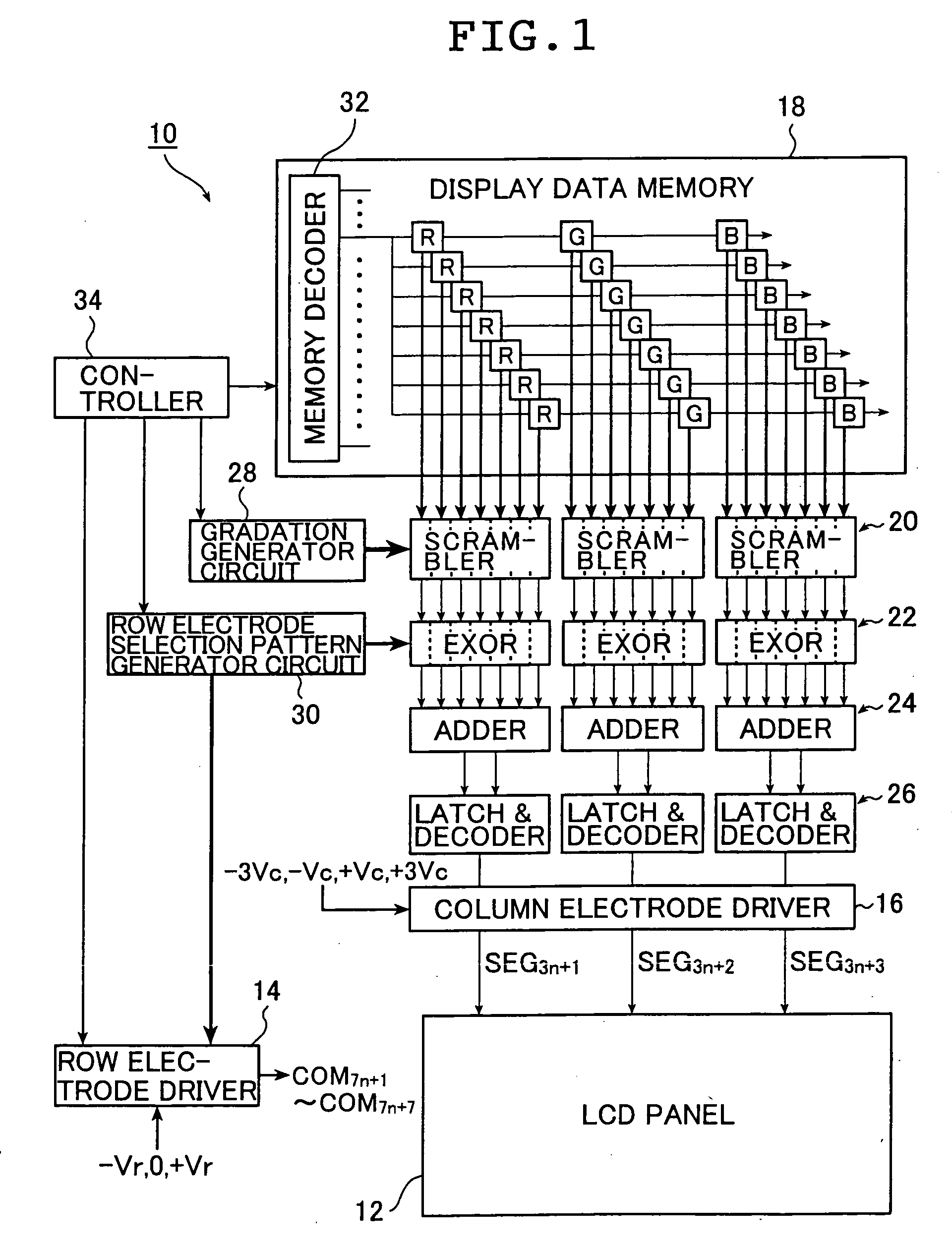 Method and apparatus for driving passive matrix liquid crystal