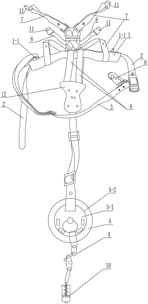 An anti-fall safety belt for tower operation