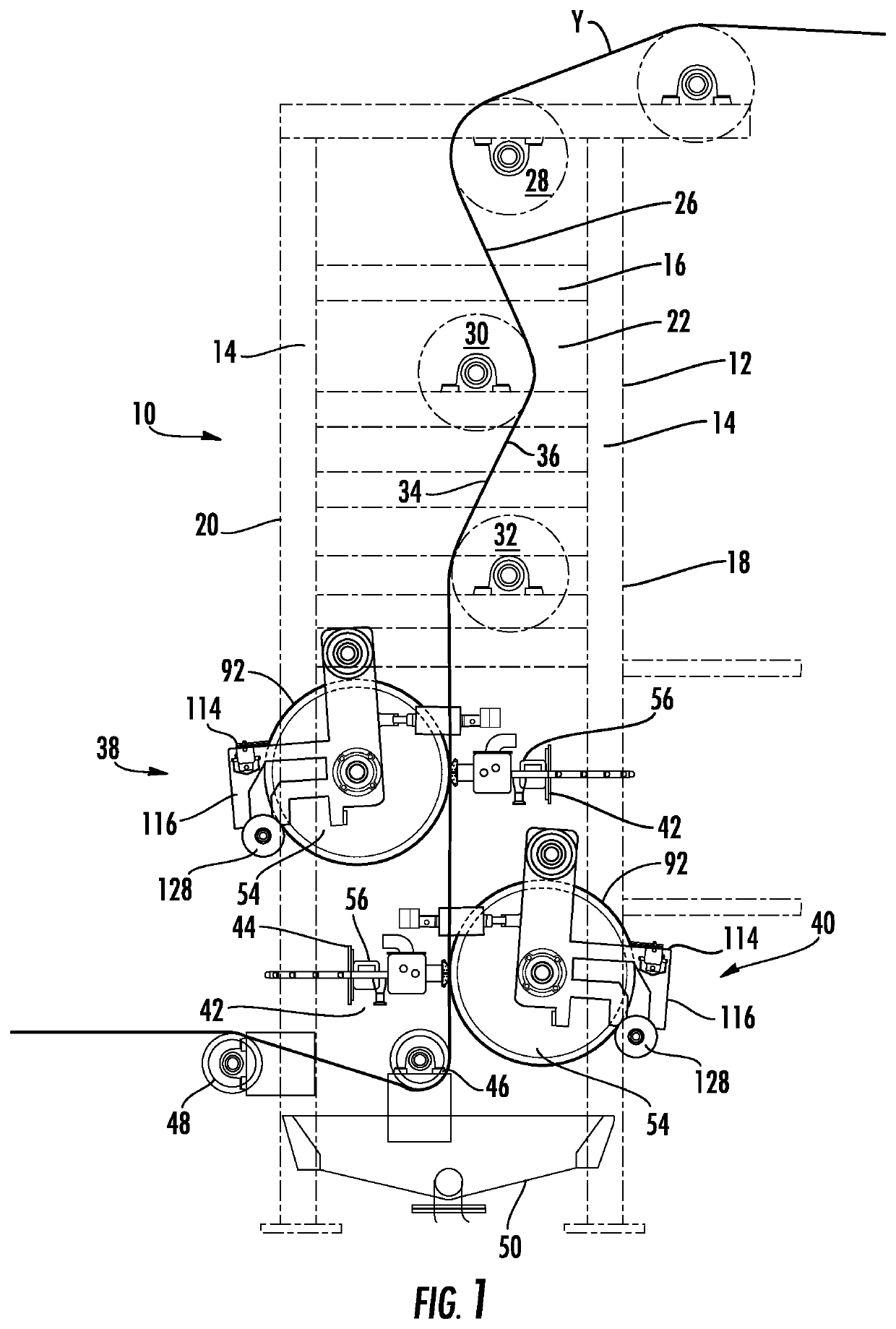 Device for applying a foamed treating material under pressure to a traveling sheet of textile yarn