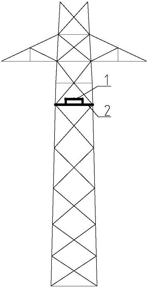 Overhead electricity transmission line tower with high wind resistance