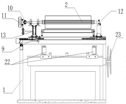 Paint scratch prevention device for longitudinal shearing production line of purline workshop