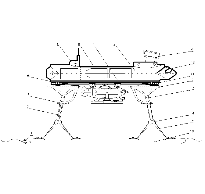 Slave-main type marine environment detection intelligent robot