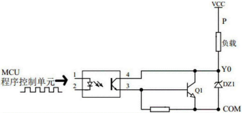 PLC and PLC triode output protection circuit