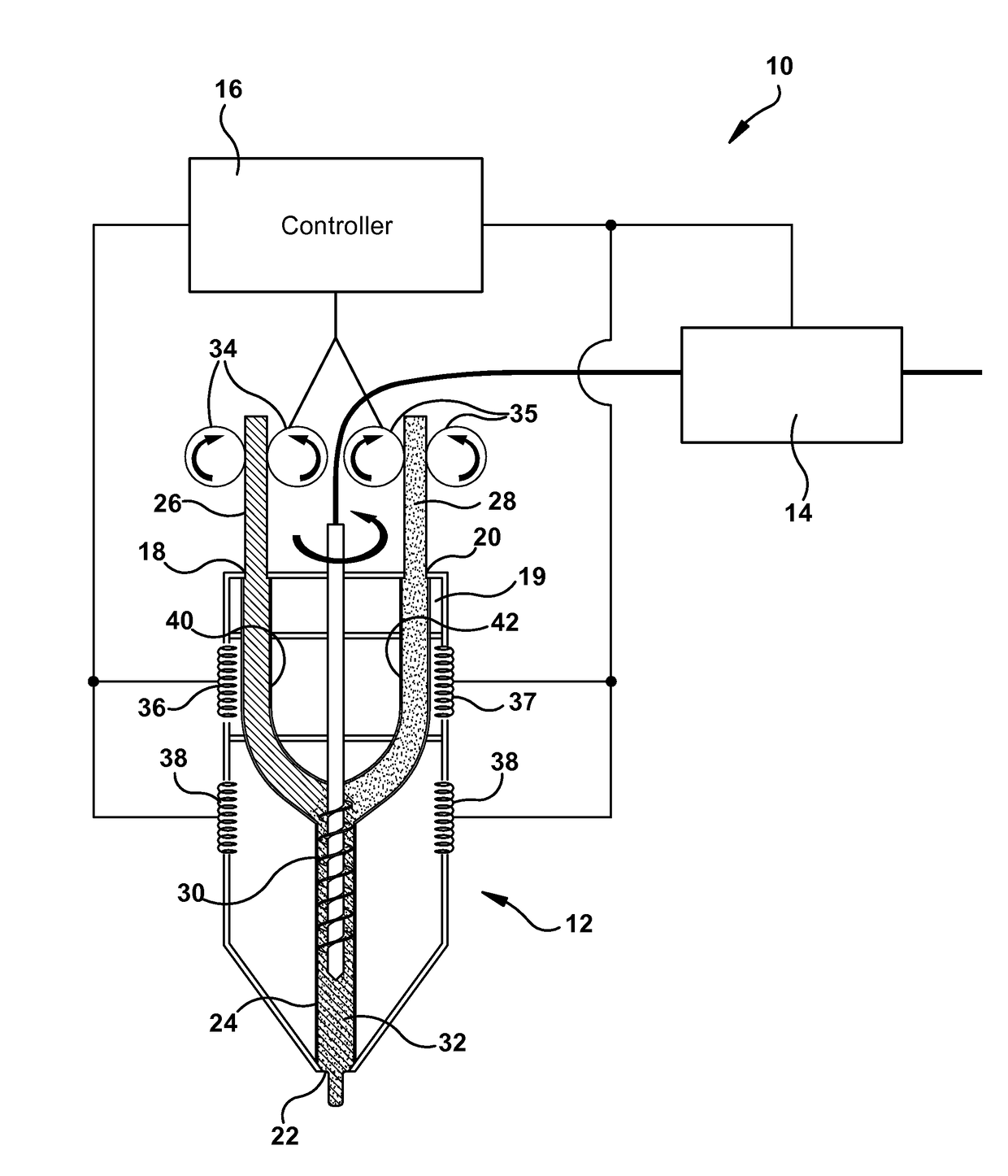 Material deposition system for additive manufacturing