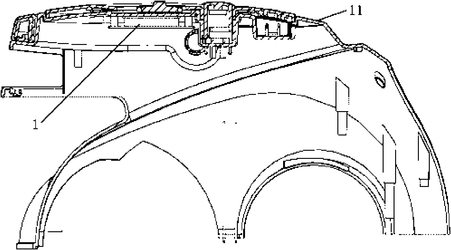 Slide rheostat with dustproof structure