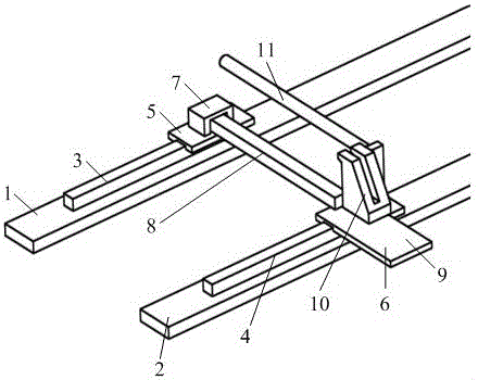 Protection film breaking mechanism for aluminum material film pasting machine