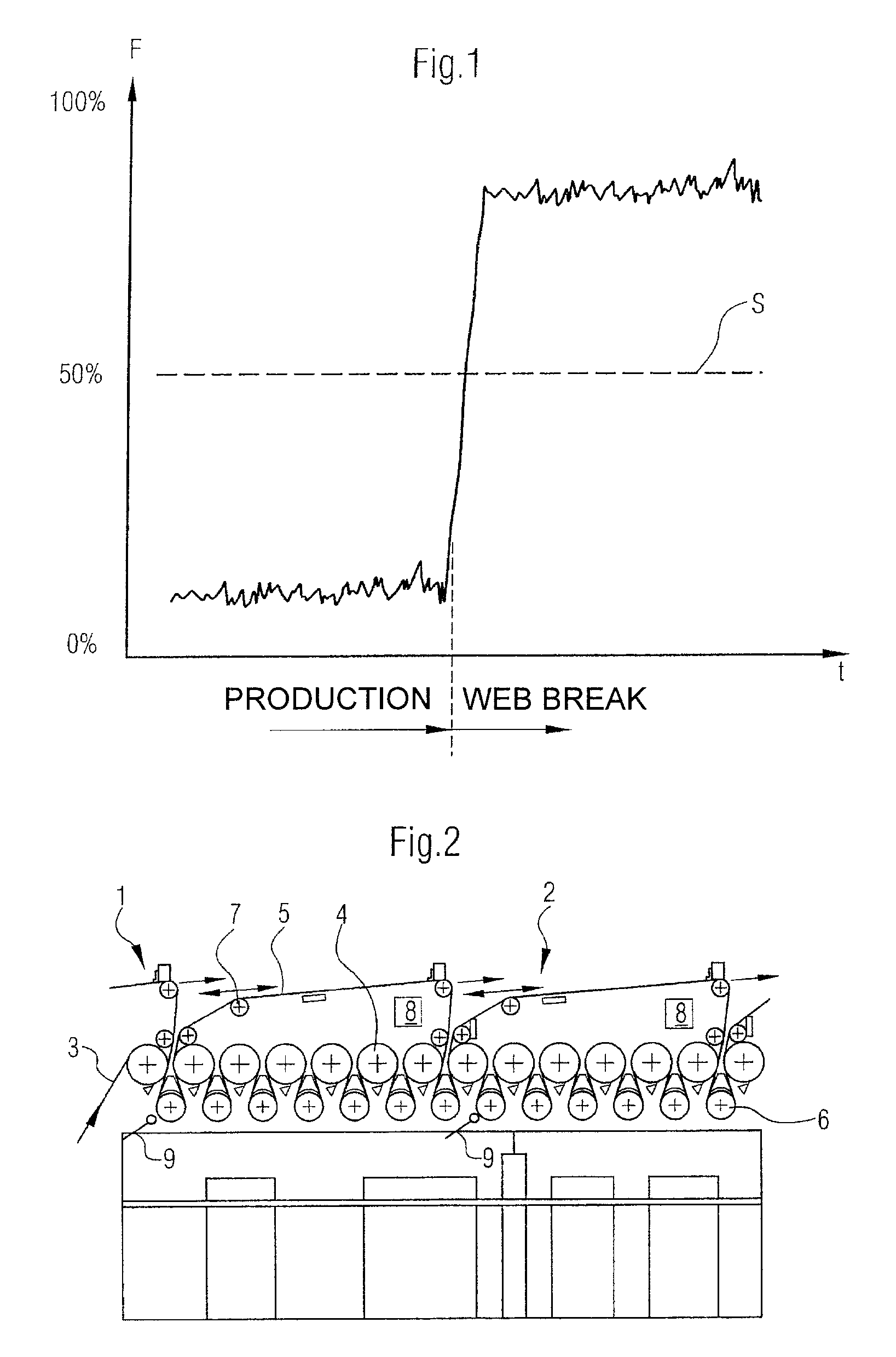 Method for detecting a fibrous web tear in a drying section of a machine for producing the fibrous web and apparatus for performing said method