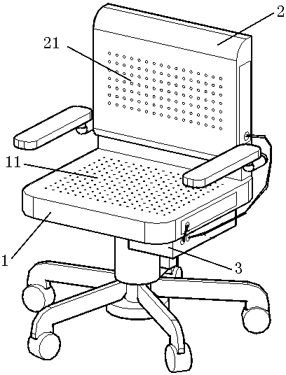 Air pump type ventilation seat