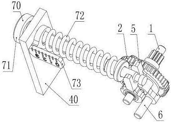 Three-end input/output mechanism