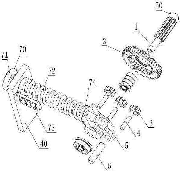 Three-end input/output mechanism