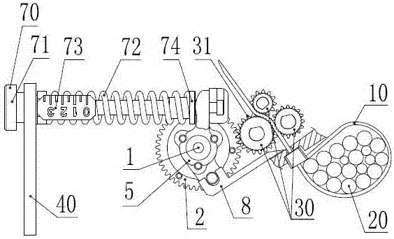 Three-end input/output mechanism