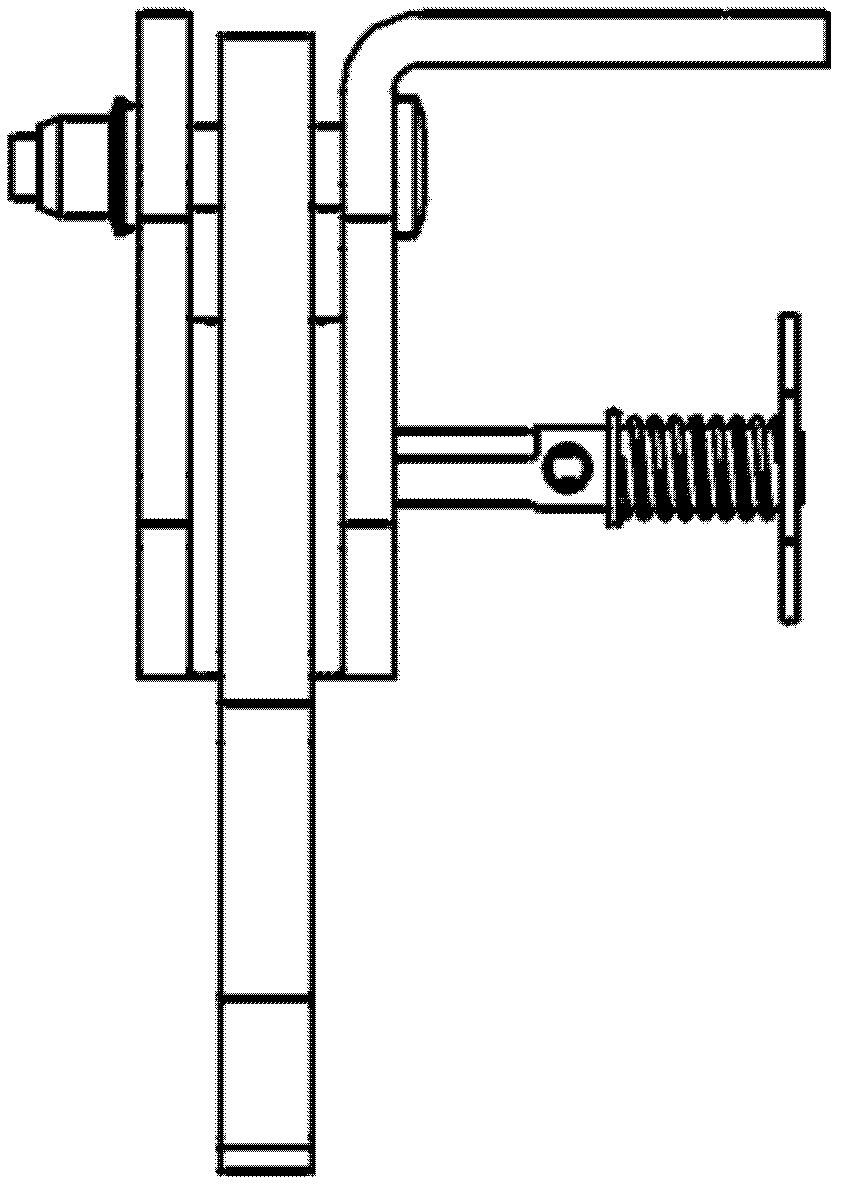 Lower railway truck door locking device