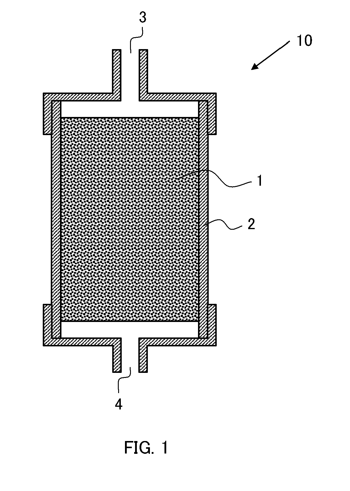 Adsorption column for purifying body fluid