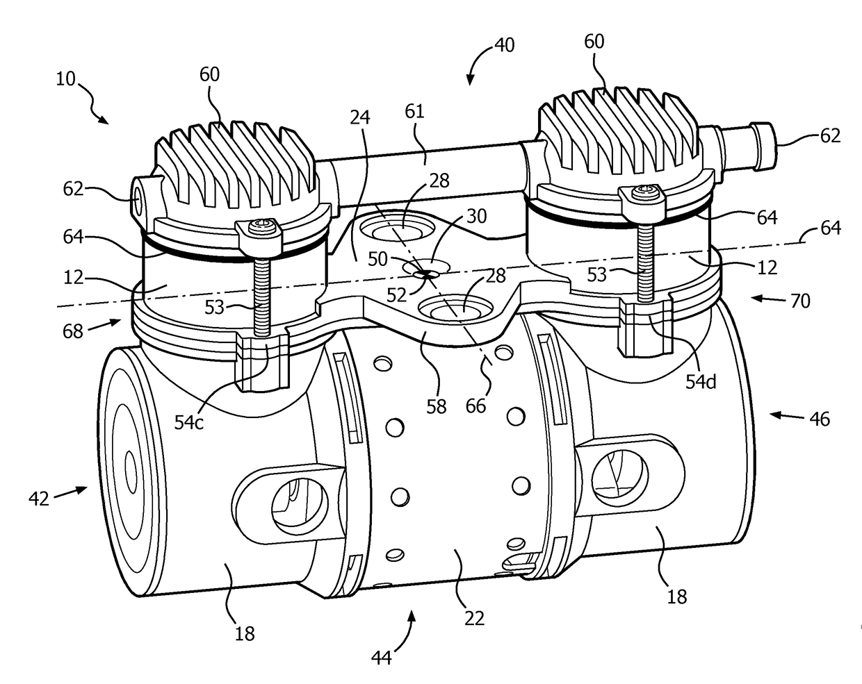 Connector for a compressor assembly