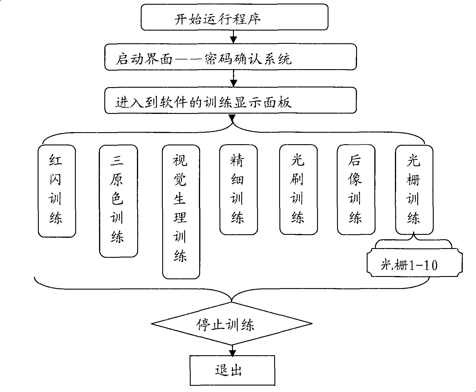 Amblyopia training auxiliary treatment system and method