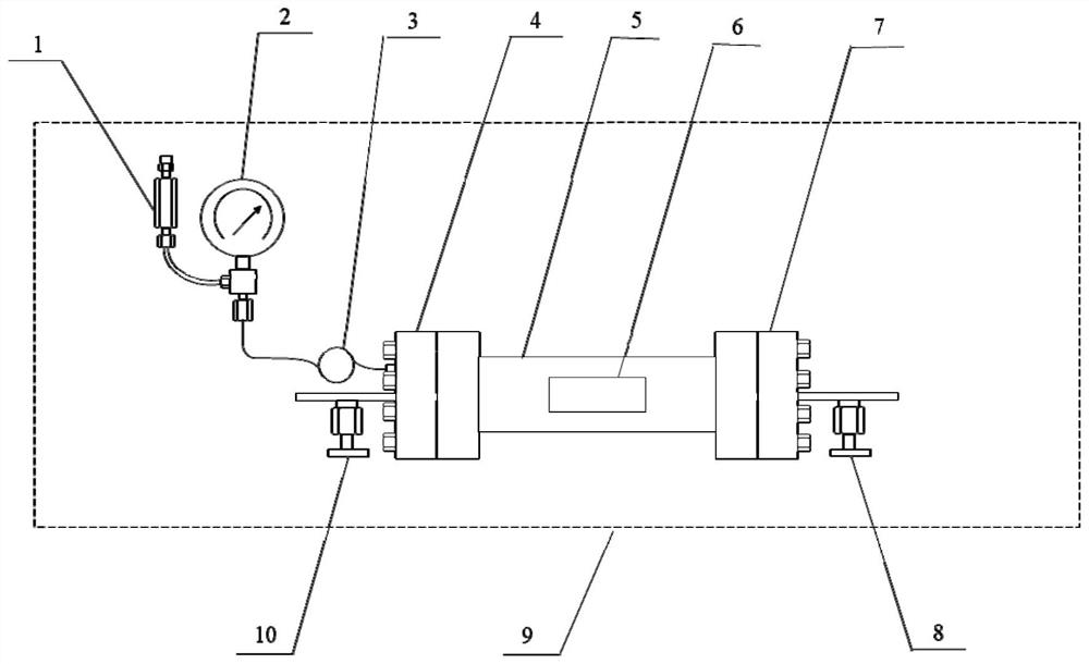 Device for evaluating tolerance of gel natural gas in high-temperature and high-pressure environment and method thereof