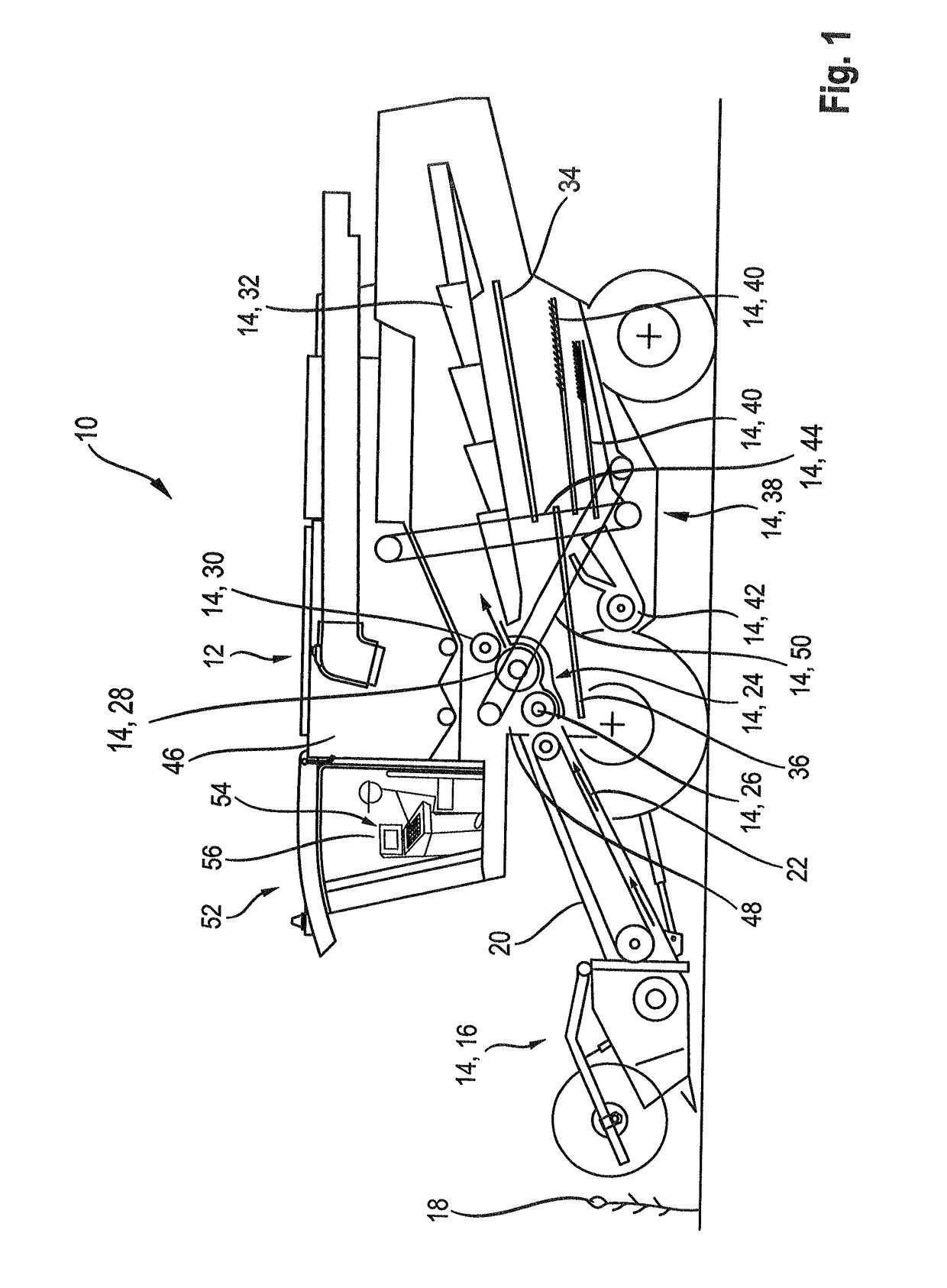 Agricultural working machine having a display device