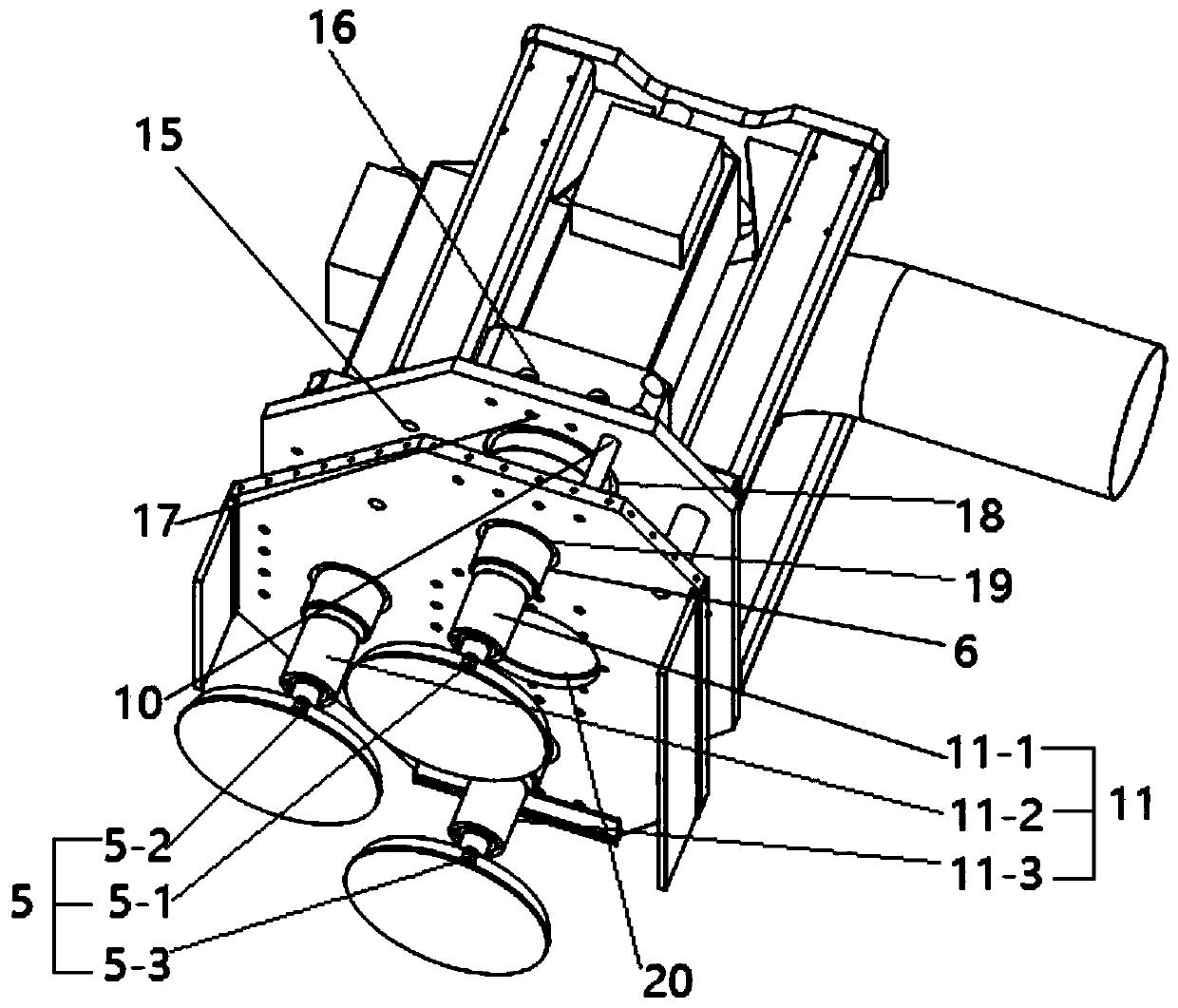 Combined type posture self-adaptive polishing tool applied to blade polishing